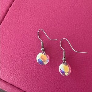Iridescent Crystal Dangle Earrings